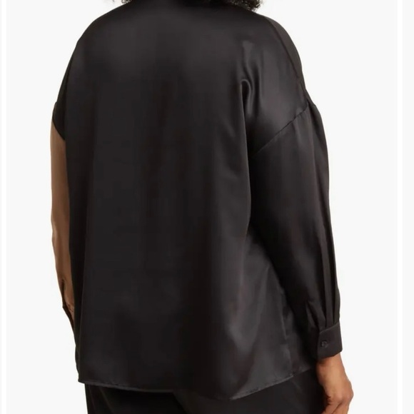 DR2 Daniel Rainn NWT Colorblock Long Sleeve Button Up Shirt 1X Satiny - Picture 3 of 8